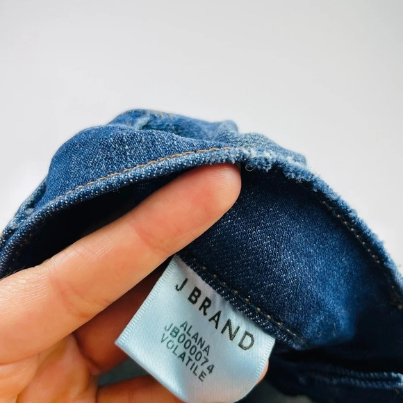 J Brand Alana High Rise Crop Jeans In Volatile Blue Size 24 - Picture 6 of 12